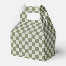 Sage Green Checkerboard Bedankdoosjes