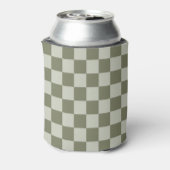 Sage Green Checkerboard Blikjeskoeler (Blikje Achterkant)