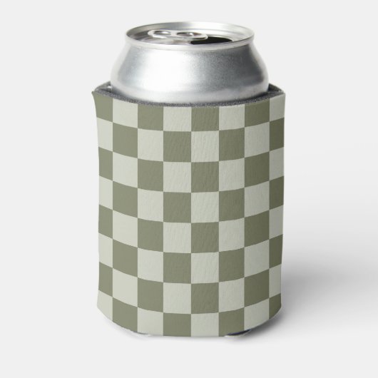 Sage Green Checkerboard Blikjeskoeler (Blikje Achterkant)