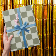 Sage Green Checkerboard