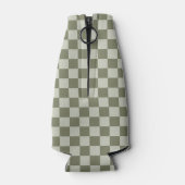 Sage Green Checkerboard Flesjeskoeler (Achterkant)