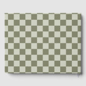 Sage Green Checkerboard Gastenboek (Achterkant)