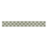 Sage Green Checkerboard Grosgrain Lint (Voorkant)