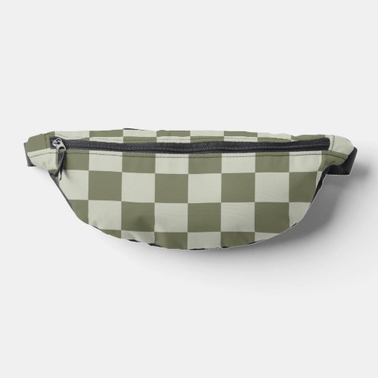 Sage Green Checkerboard Heuptasje (Liggend)