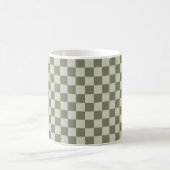 Sage Green Checkerboard Koffiemok (Center)