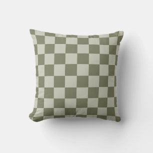 Sage Green Checkerboard Kussen