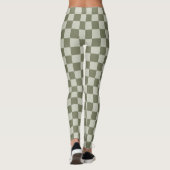 Sage Green Checkerboard Leggings (Achterkant)