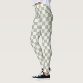 Sage Green Checkerboard Leggings - Aardig & Chic (Links)