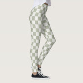 Sage Green Checkerboard Leggings - Aardig & Chic (Rechts)