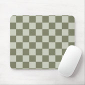 Sage Green Checkerboard Muismat (Met muis)