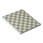 Sage Green Checkerboard Notitieblok (Schuin)