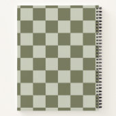 Sage Green Checkerboard Notitieboek (Achterkant)