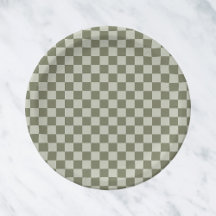 Sage Green Checkerboard