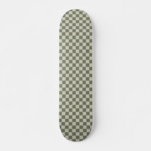 Sage Green Checkerboard Persoonlijk Skateboard
