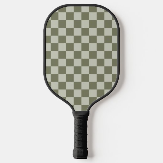 Sage Green Checkerboard Pickleball Paddle (Achterkant)