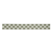 Sage Green Checkerboard Satijnen Lint (Voorkant)