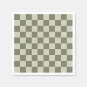 Sage Green Checkerboard Servet (Voorkant)