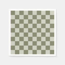 Sage Green Checkerboard Servet