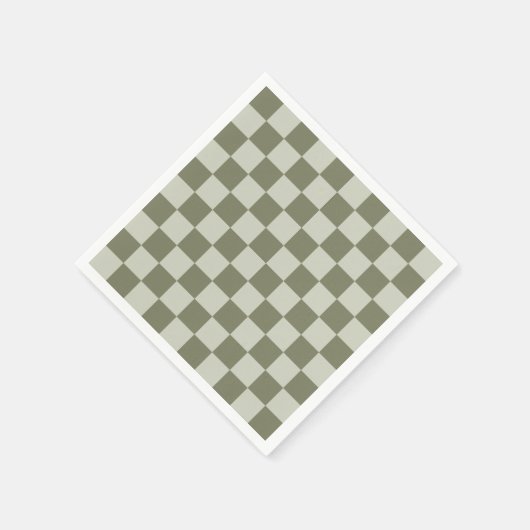 Sage Green Checkerboard Servet (Hoek)