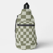 Sage Green Checkerboard Sling Bag (Voorkant)