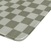 Sage Green Checkerboard Snijplank (Hoek)