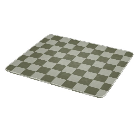 Sage Green Checkerboard Snijplank (Hoek)