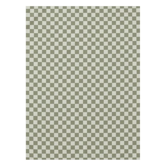 Sage Green Checkerboard Tafelkleed (Voorkant)