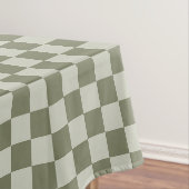 Sage Green Checkerboard Tafelkleed (Voorbeeld)