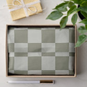 Sage Green Checkerboard Tissuepapier (Geschenk)