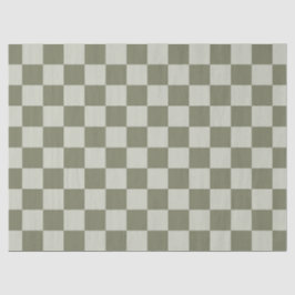 Sage Green Checkerboard Tissuepapier
