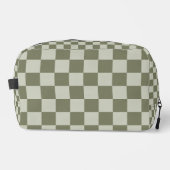 Sage Green Checkerboard Toilettasje (Voorkant)