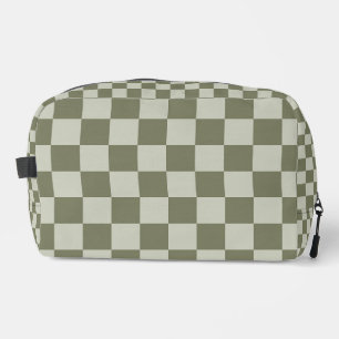 Sage Green Checkerboard Toilettasje
