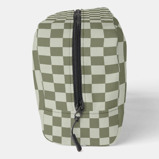 Sage Green Checkerboard Toilettasje (Rechts)