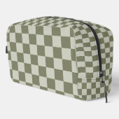 Sage Green Checkerboard Toilettasje (Rechterhoek)