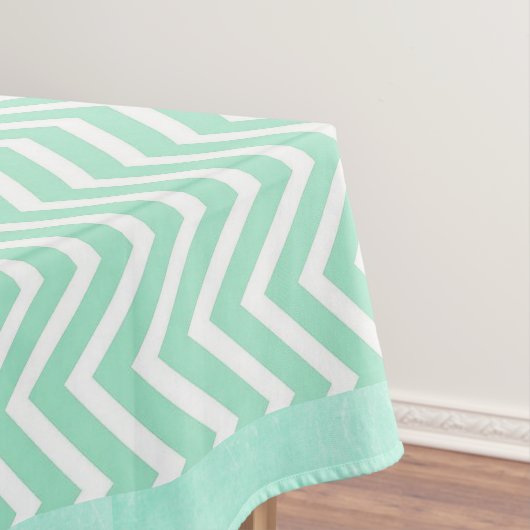 Sage Green Chevron Striped Tablecloths Tafelkleed (Voorbeeld)