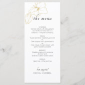 Sage Green | Chic Floral Wedding Flat Menu (Voorkant)