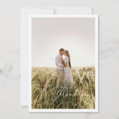 Sage Green Chinoiserie Fotobruiloft Bedankkaart (Voorkant)