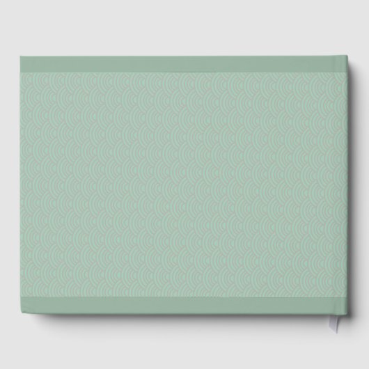 Sage Green Chinoiserie Guest Book Gastenboek (Achterkant)