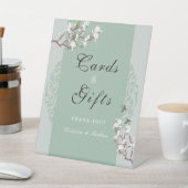  Sage Green Chinoiserie Kaarten & Gifts Reclamebord Met Voetstuk (Insitu)