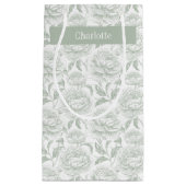 Sage Green Chinoiserie Peonies Klein Cadeauzakje (Voorkant)