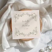 Sage Green Chinoiserie Trouwservetten Servet