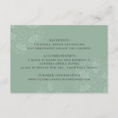 Sage Green Chinoiserie Weddenschap Details Informatiekaartje (Achterkant)