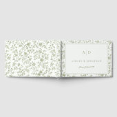 Sage Green Chinoiserie Wedding Gastenboek (Volledig)