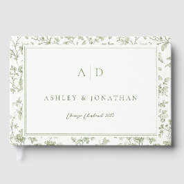 Sage Green Chinoiserie Wedding Gastenboek
