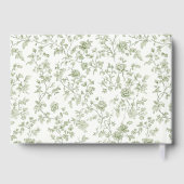 Sage Green Chinoiserie Wedding Gastenboek (Achterkant)