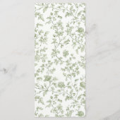 Sage Green Chinoiserie Wedding Menu (Achterkant)