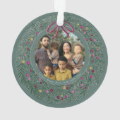 Sage Green Christmas Acrylic Ornament with Photo (achterkant)