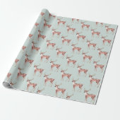 Sage Green Christmas Deer Cadeaupapier (Uitgerold)