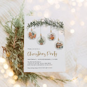 Sage Green Christmas Ornament Winter Holiday Party Kaart