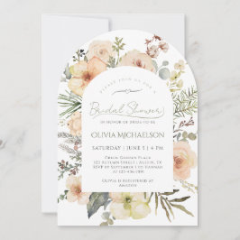 Sage Green Christmas Winter Floral Bridal Shower Kaart